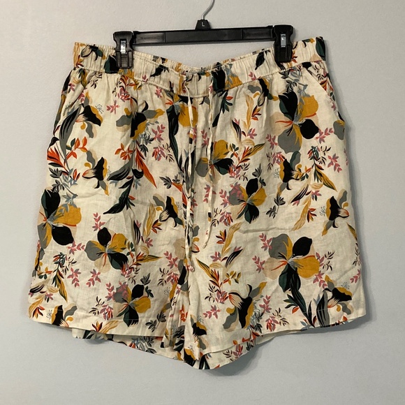 Rachel Zoe Shorts Size 1X PLUS SIZE 100% Linen Elastic Pull On Summer Resort - Picture 1 of 8